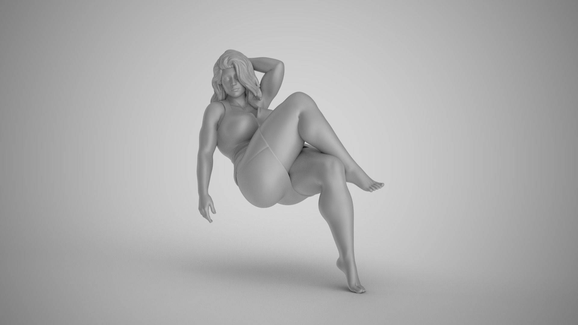 Overwhelmed Girl by Heat 3D print model_3