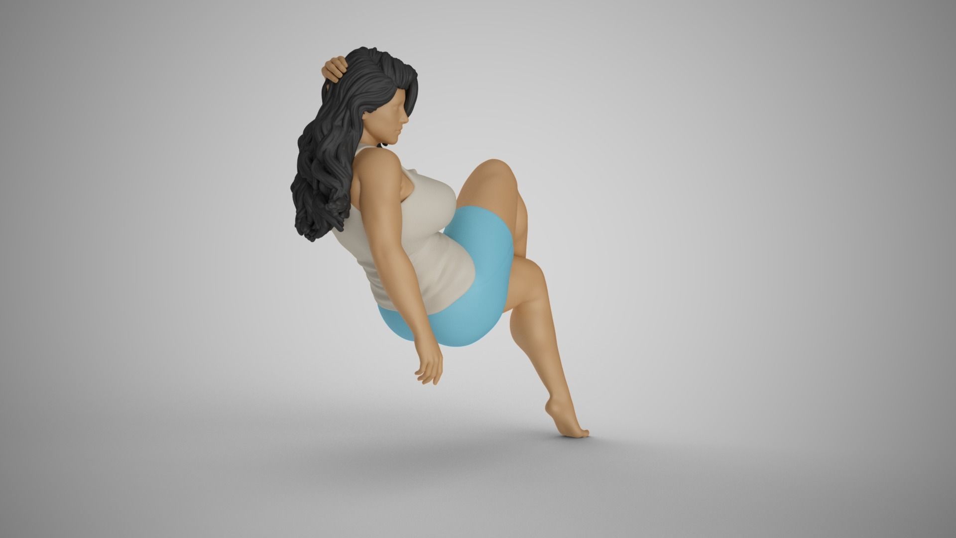 Overwhelmed Girl by Heat 3D print model_10