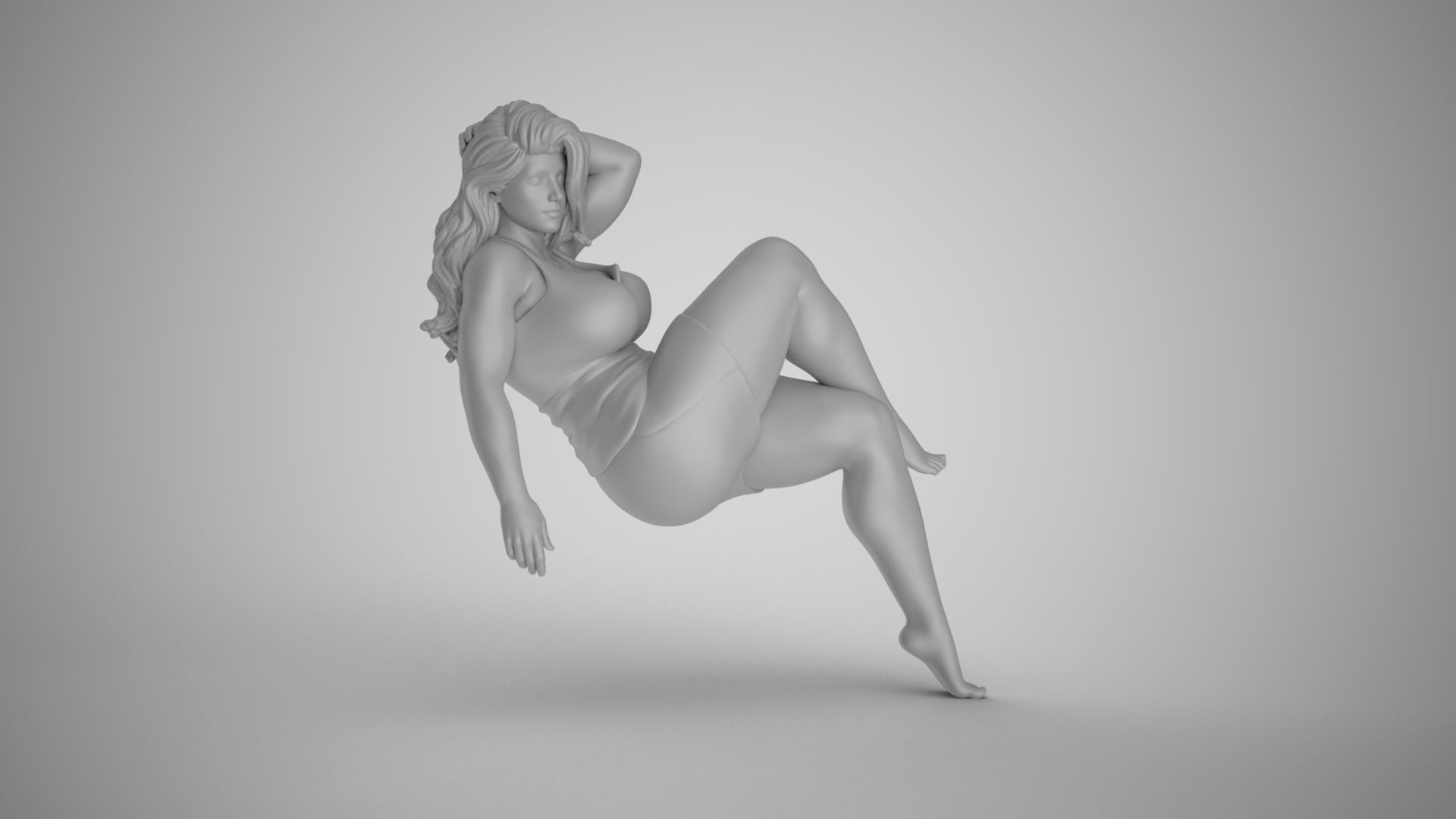 Overwhelmed Girl by Heat 3D print model_2