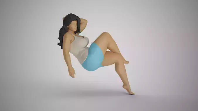 Overwhelmed Girl by Heat 3D print model