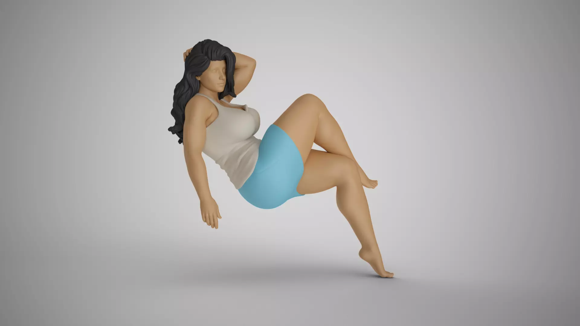 Overwhelmed Girl by Heat 3D print model_0