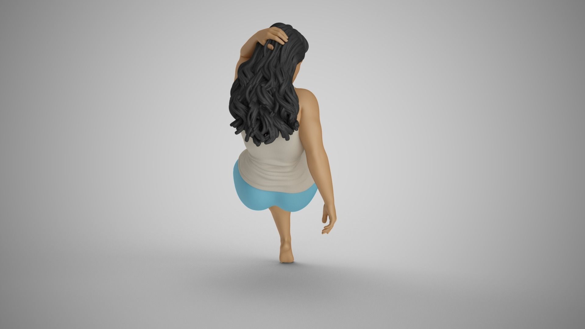 Overwhelmed Girl by Heat 3D print model_9