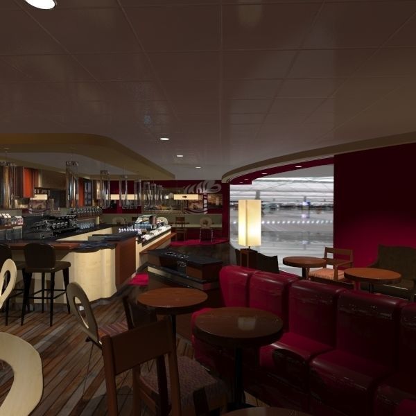 Cafe - Coffee - Restaurant Full Scene 3D model_6