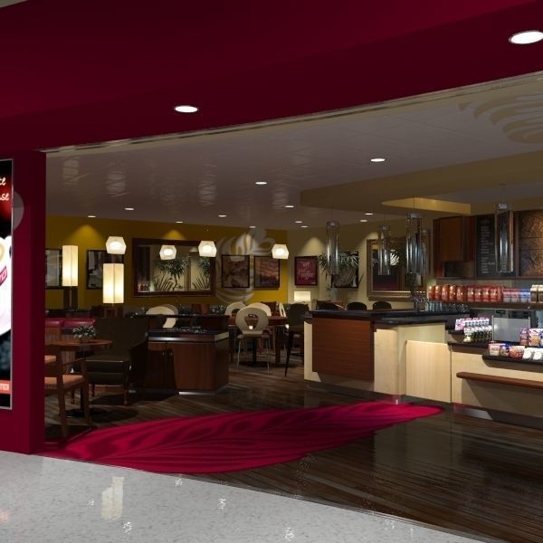 Cafe - Coffee - Restaurant Full Scene 3D model_2