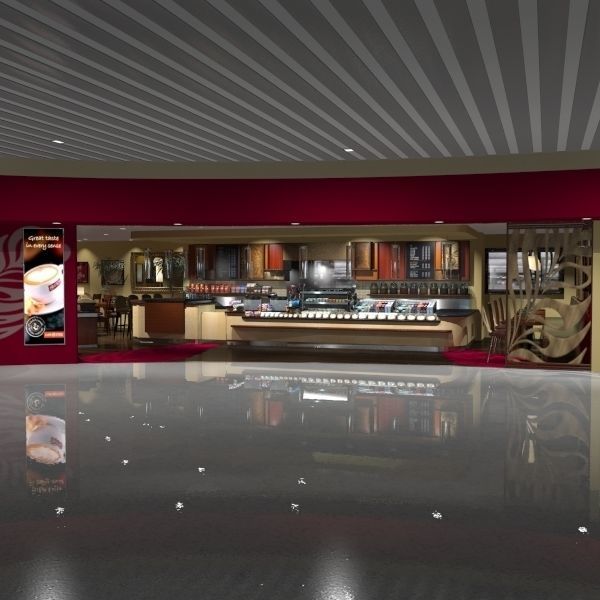 Cafe - Coffee - Restaurant Full Scene 3D model_3