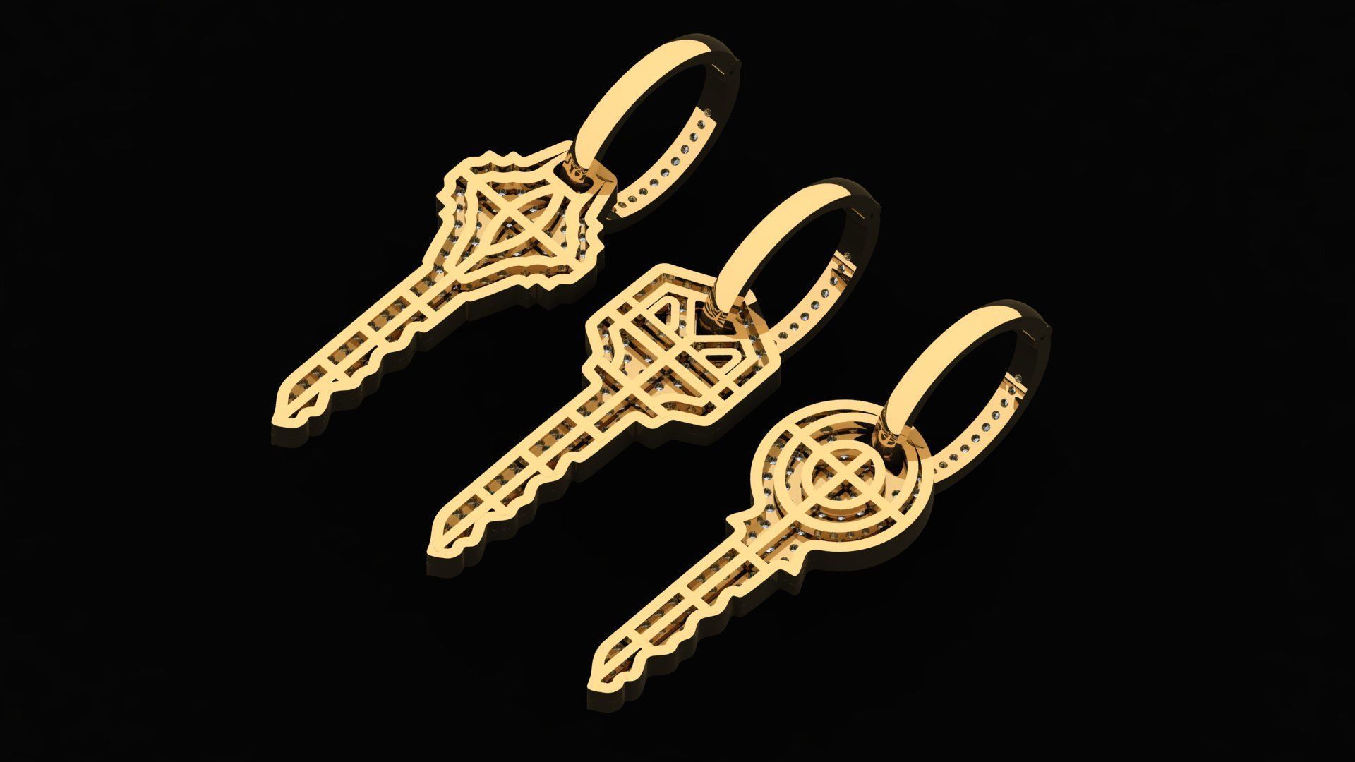 Key pendant 3D print model  3D print model_12