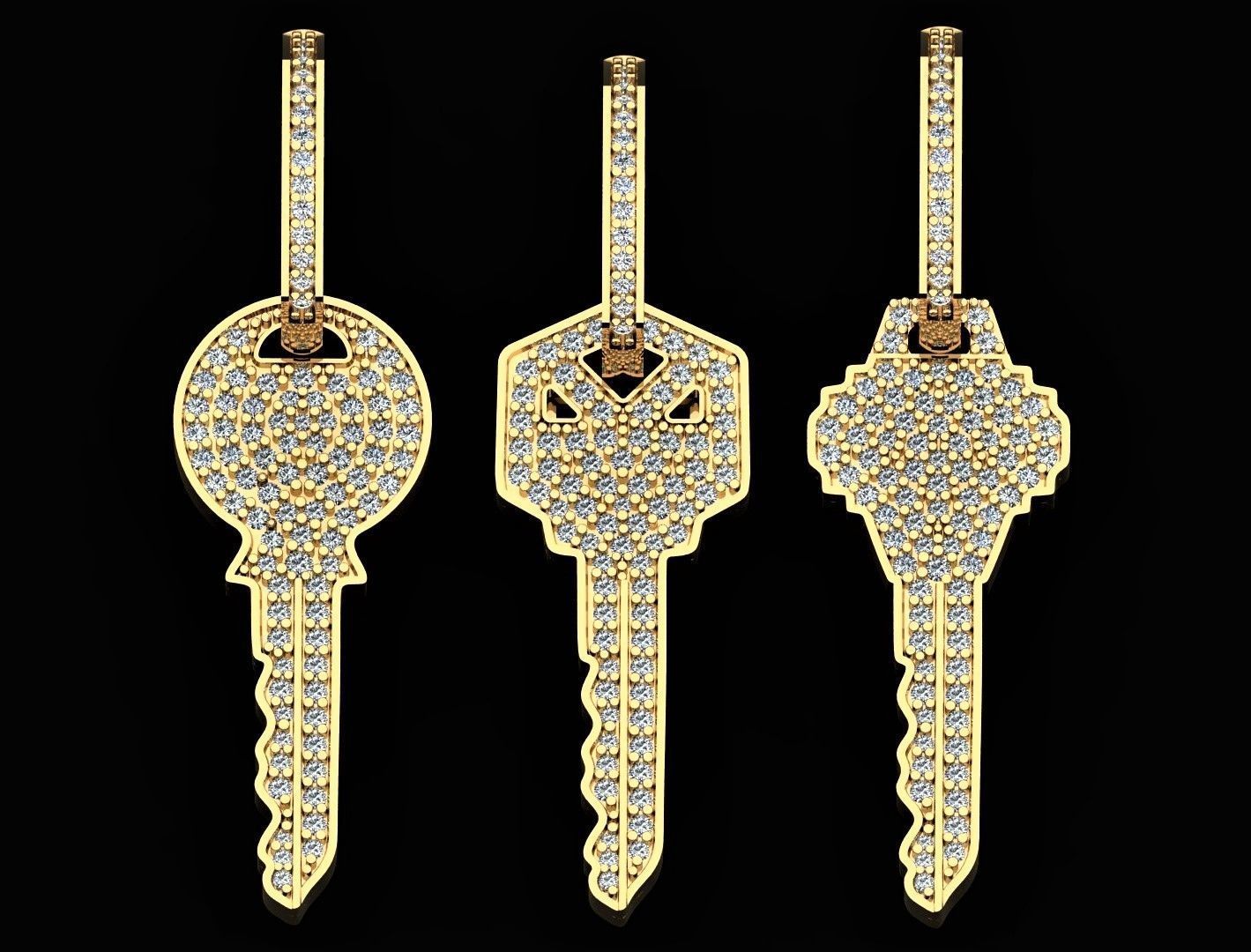 Key pendant 3D print model  3D print model_6