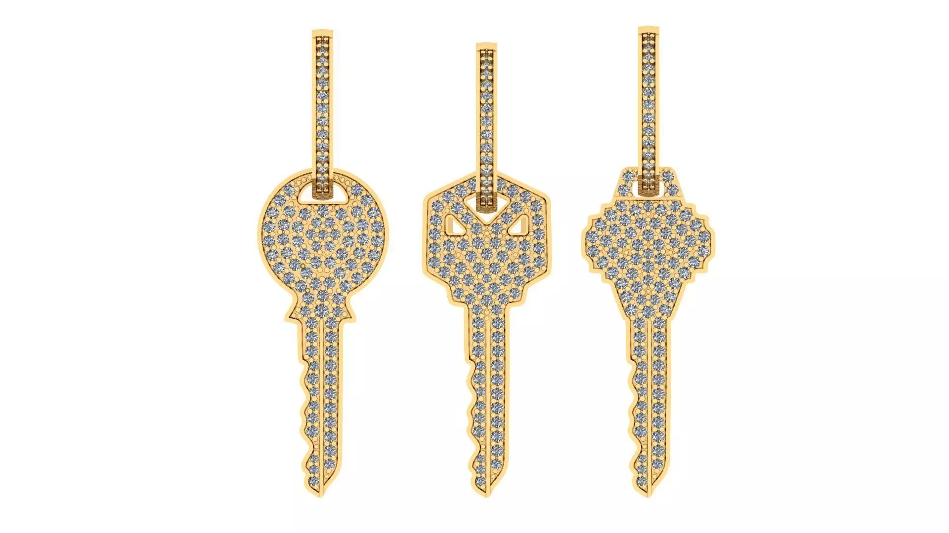 Key pendant 3D print model  3D print model_0