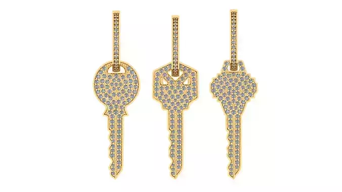 Key pendant 3D print model 