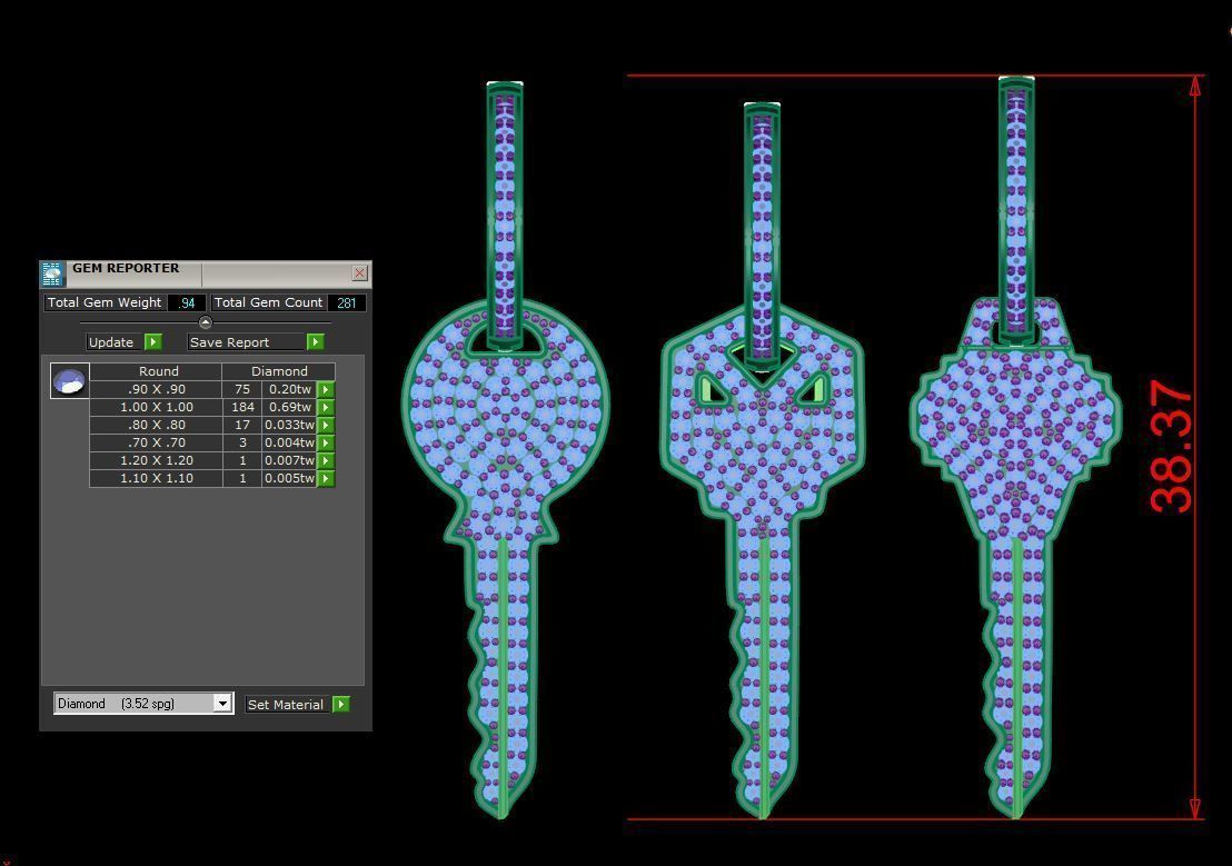 Key pendant 3D print model  3D print model_3