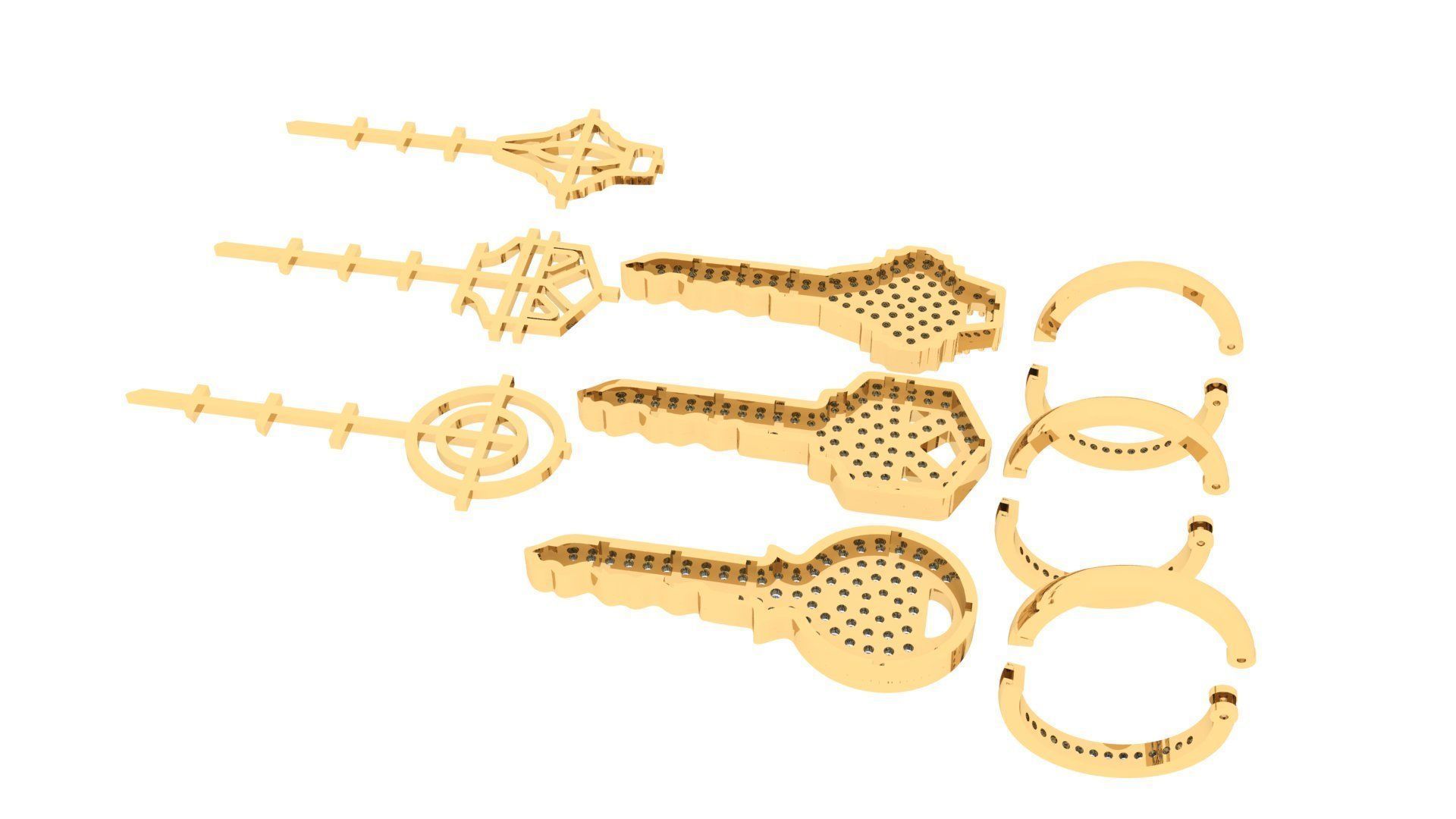 Key pendant 3D print model  3D print model_5