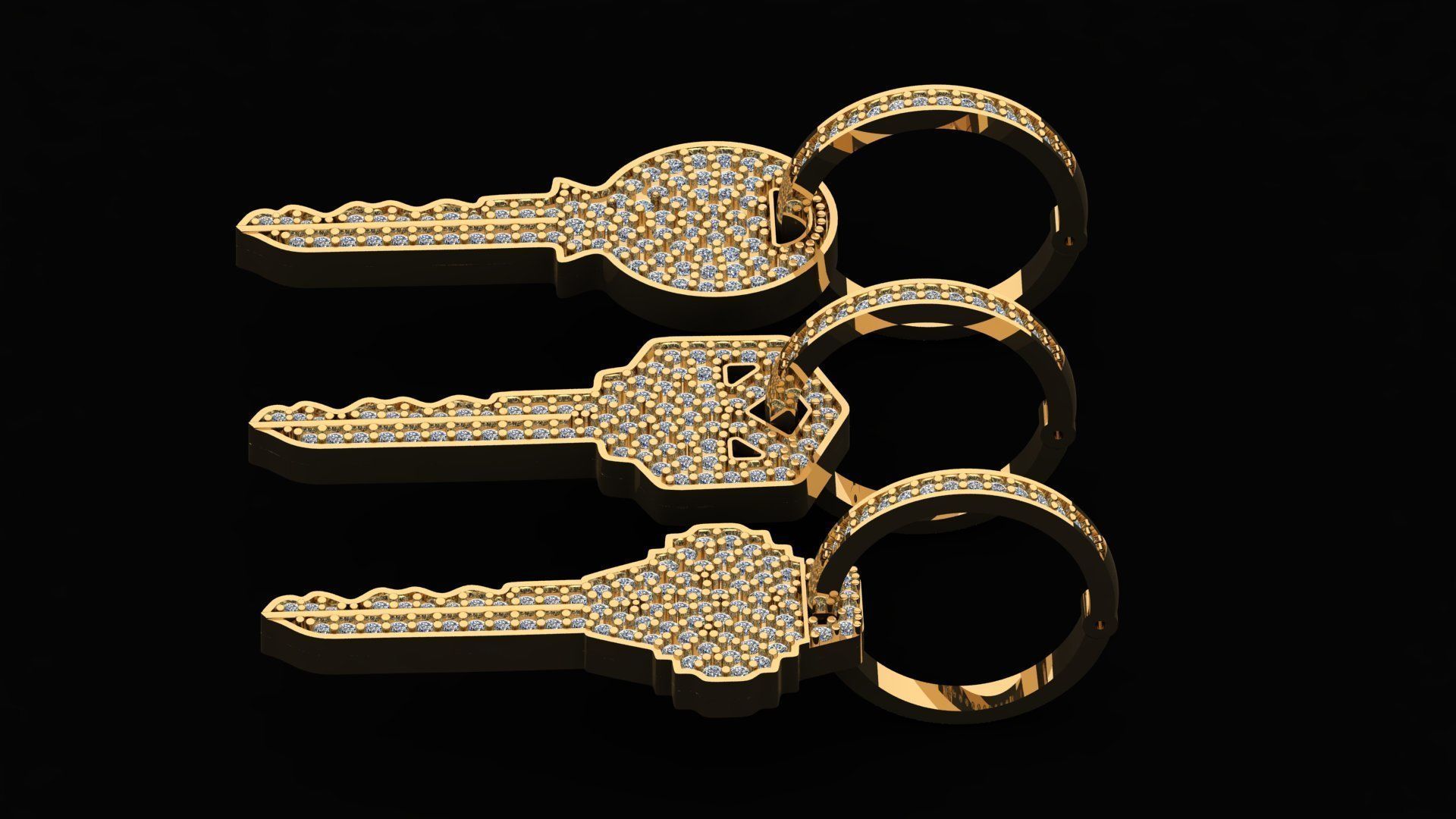 Key pendant 3D print model  3D print model_11