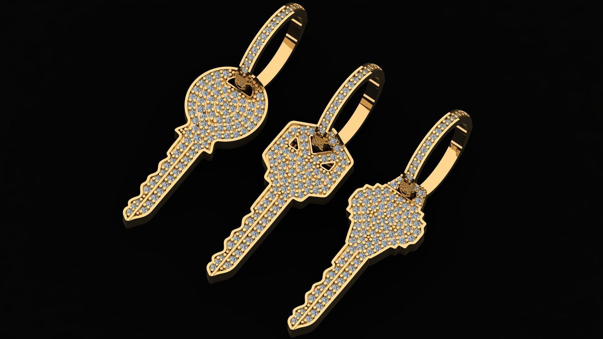 Key pendant 3D print model  3D print model_9