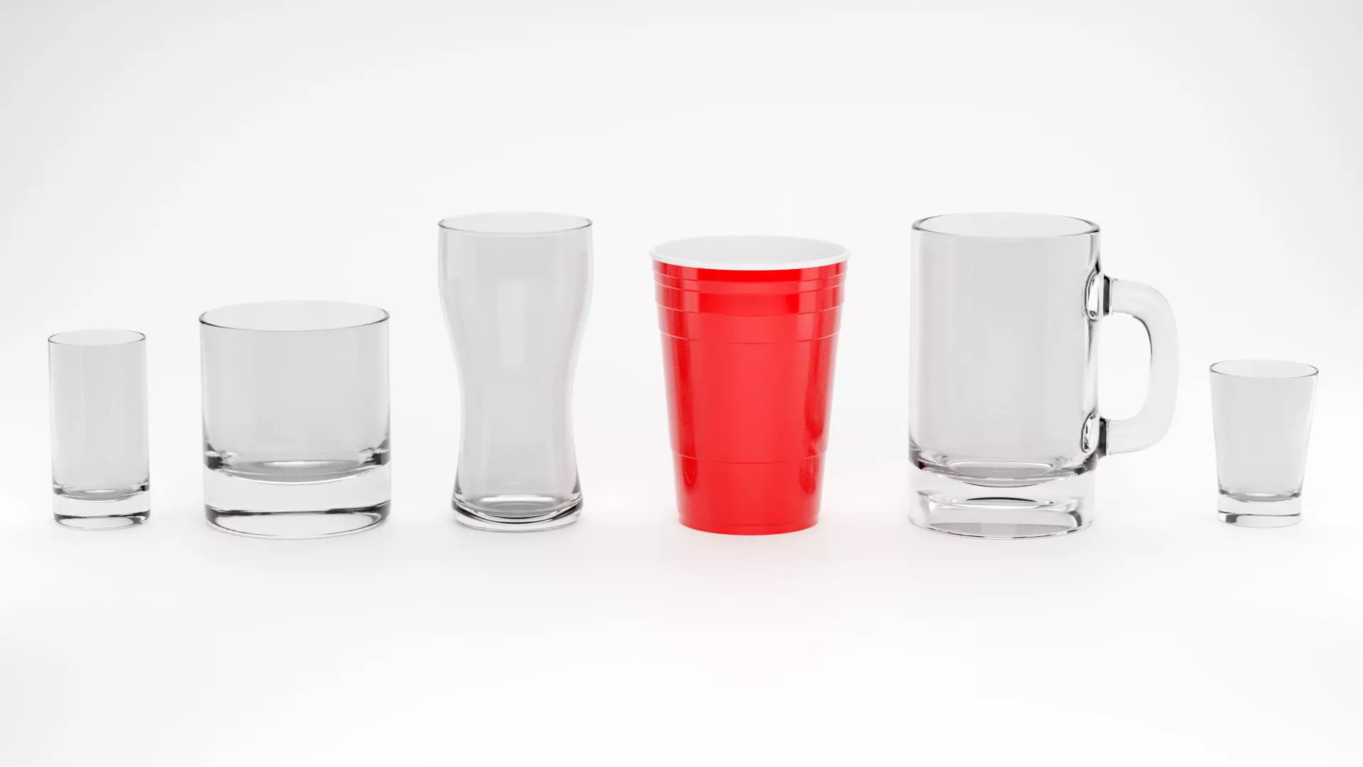 Glass. Add Models Set of Glass 3D model | CGTrader