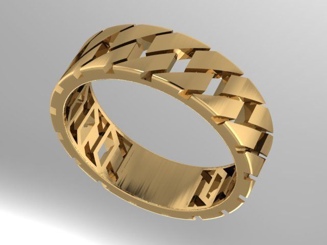 Woven ring 3D print model_3