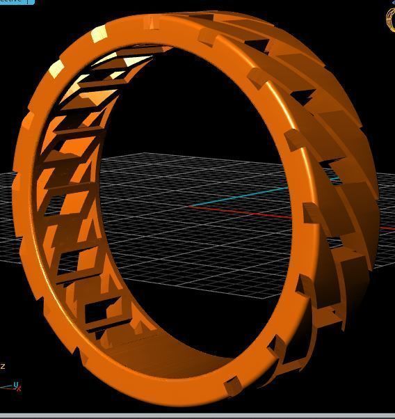 Woven ring 3D print model_6