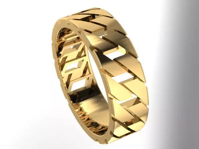 Woven ring 3D print model_0
