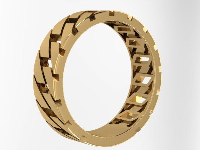 Woven ring 3D print model_4