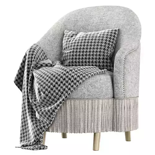 Amanda dining chair with plaid 