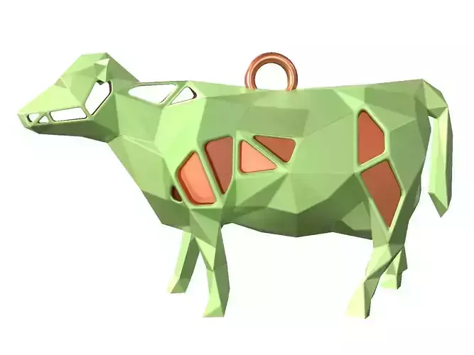 Animal Charm Cow Pose Pendant