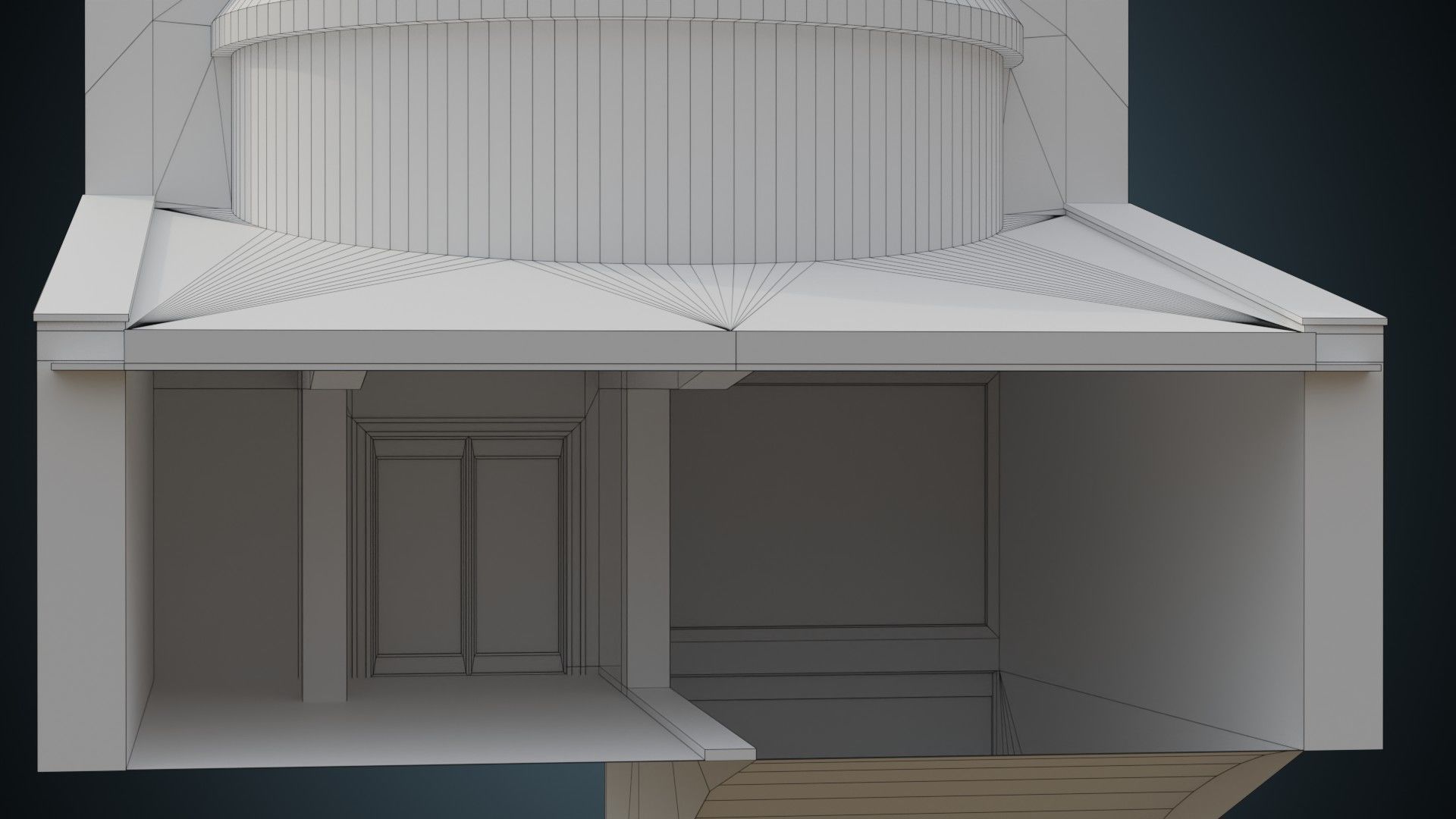 Building 8B Low-poly 3D model_9