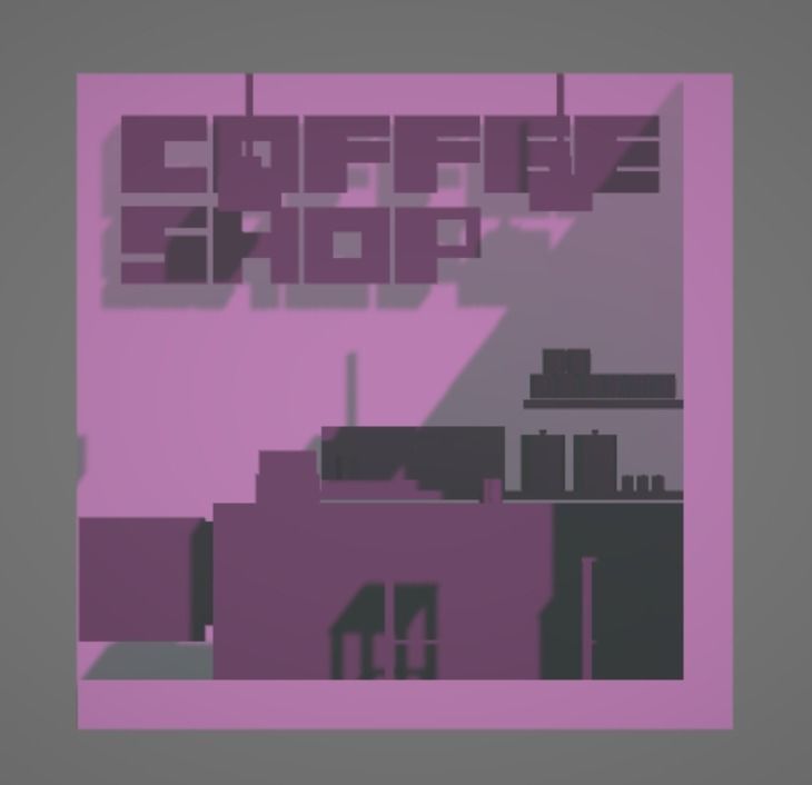 Low poly coffee shop Free low-poly 3D model_3