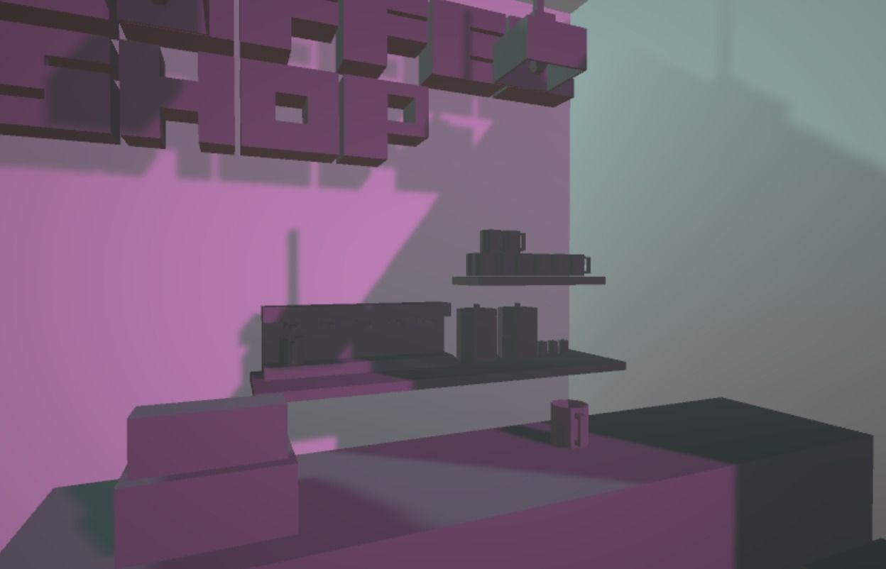 Low poly coffee shop Free low-poly 3D model_6