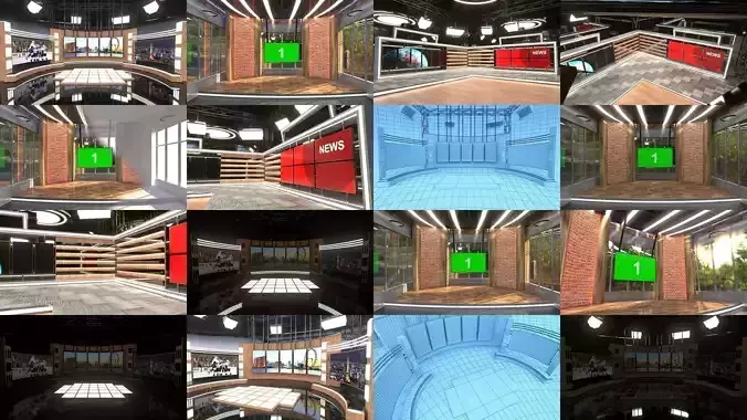 Virtual Broadcast Studio Vol5 3D Model Collection