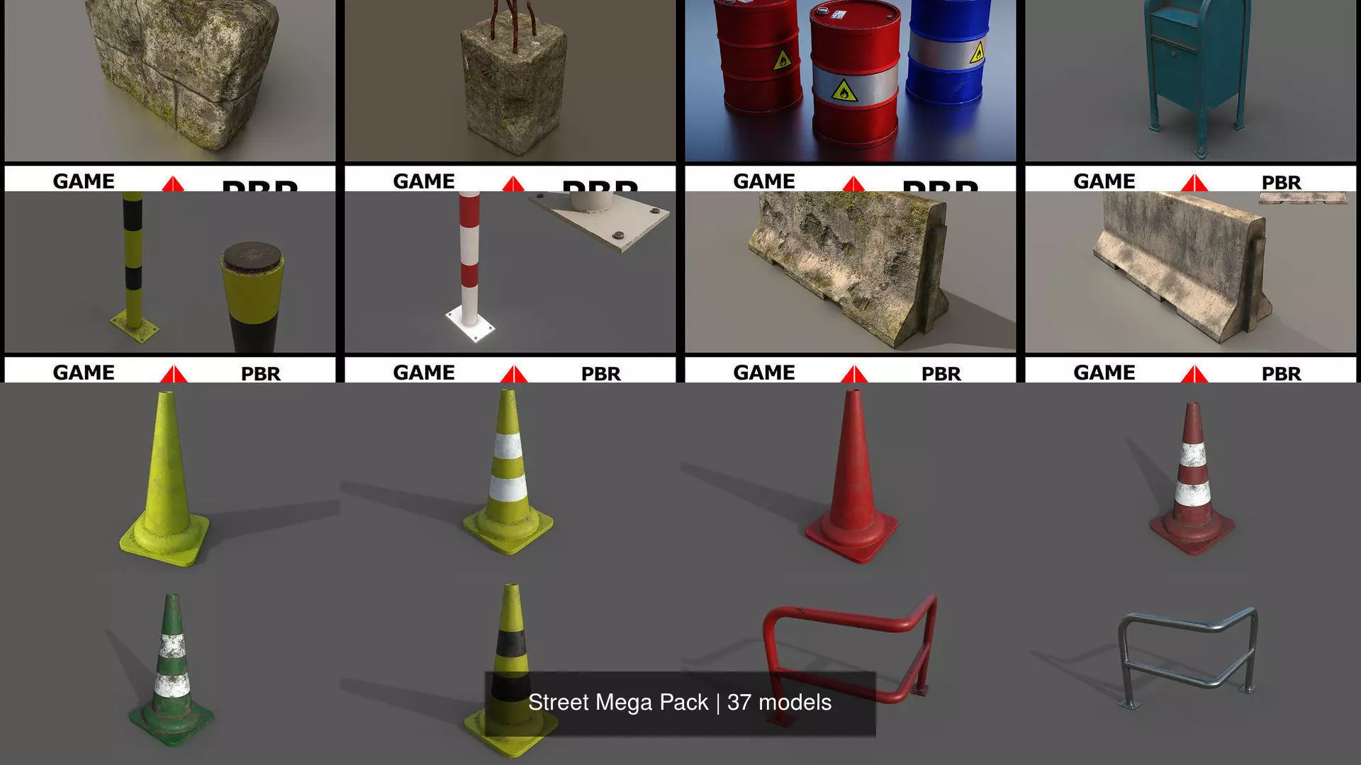 Street Mega Pack 3D Model Collection_5