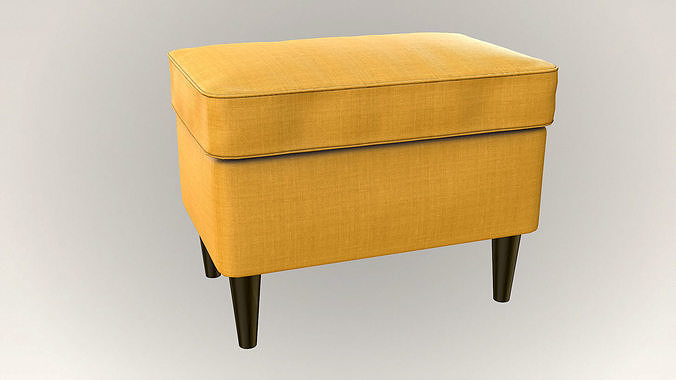 IKEA STRANDMON Foot Stool Low-poly 3D model 5