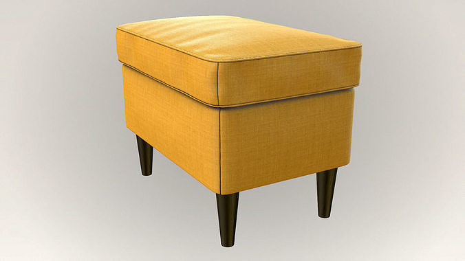 IKEA STRANDMON Foot Stool Low-poly 3D model 2