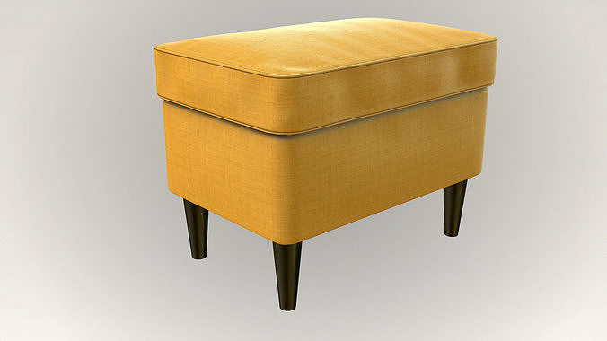 IKEA STRANDMON Foot Stool Low-poly 3D model 4
