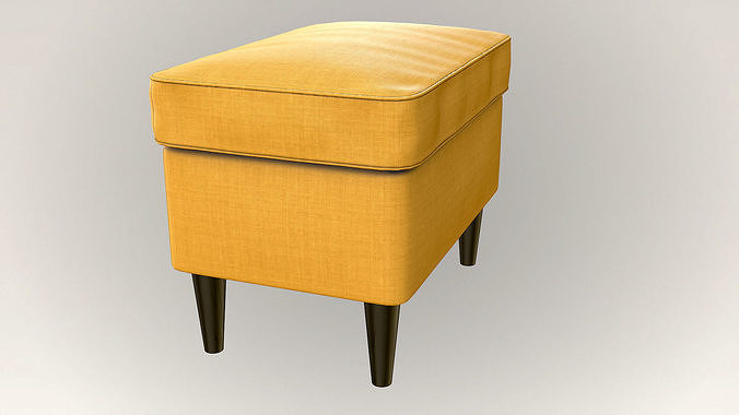 IKEA STRANDMON Foot Stool Low-poly 3D model 3