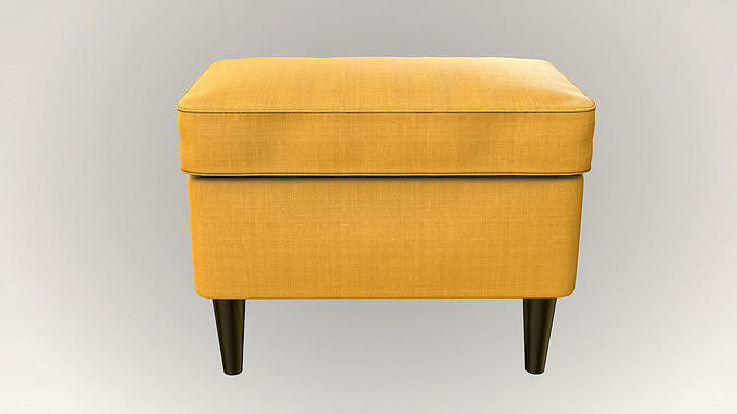 IKEA STRANDMON Foot Stool Low-poly 3D model 6