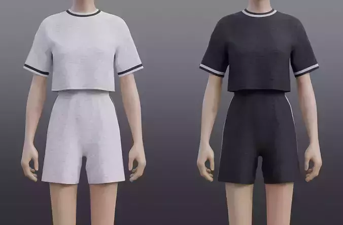 Sport Set T-Shirt and Shorts Tracksuit - 2 Piece Outfit