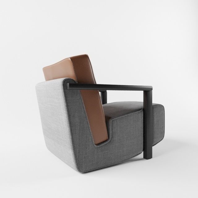Franck Armchair 3D model_1