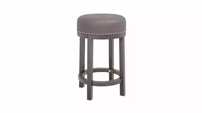 Leather Stool Low-poly 3D model