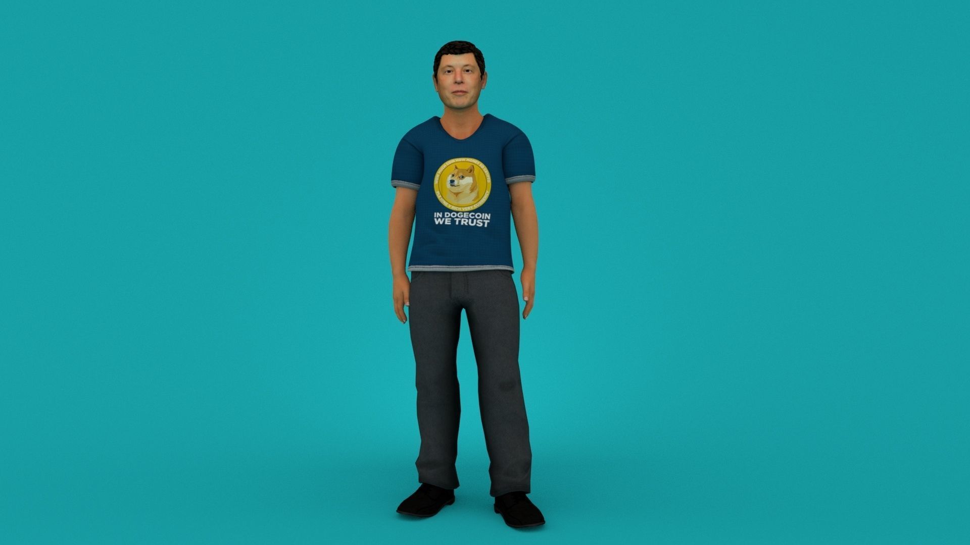 Elon Musk Low-poly 3D model_1