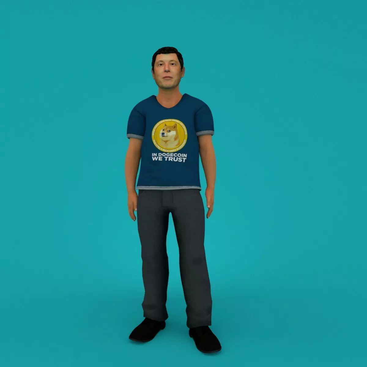 Elon Musk Low-poly 3D model_0