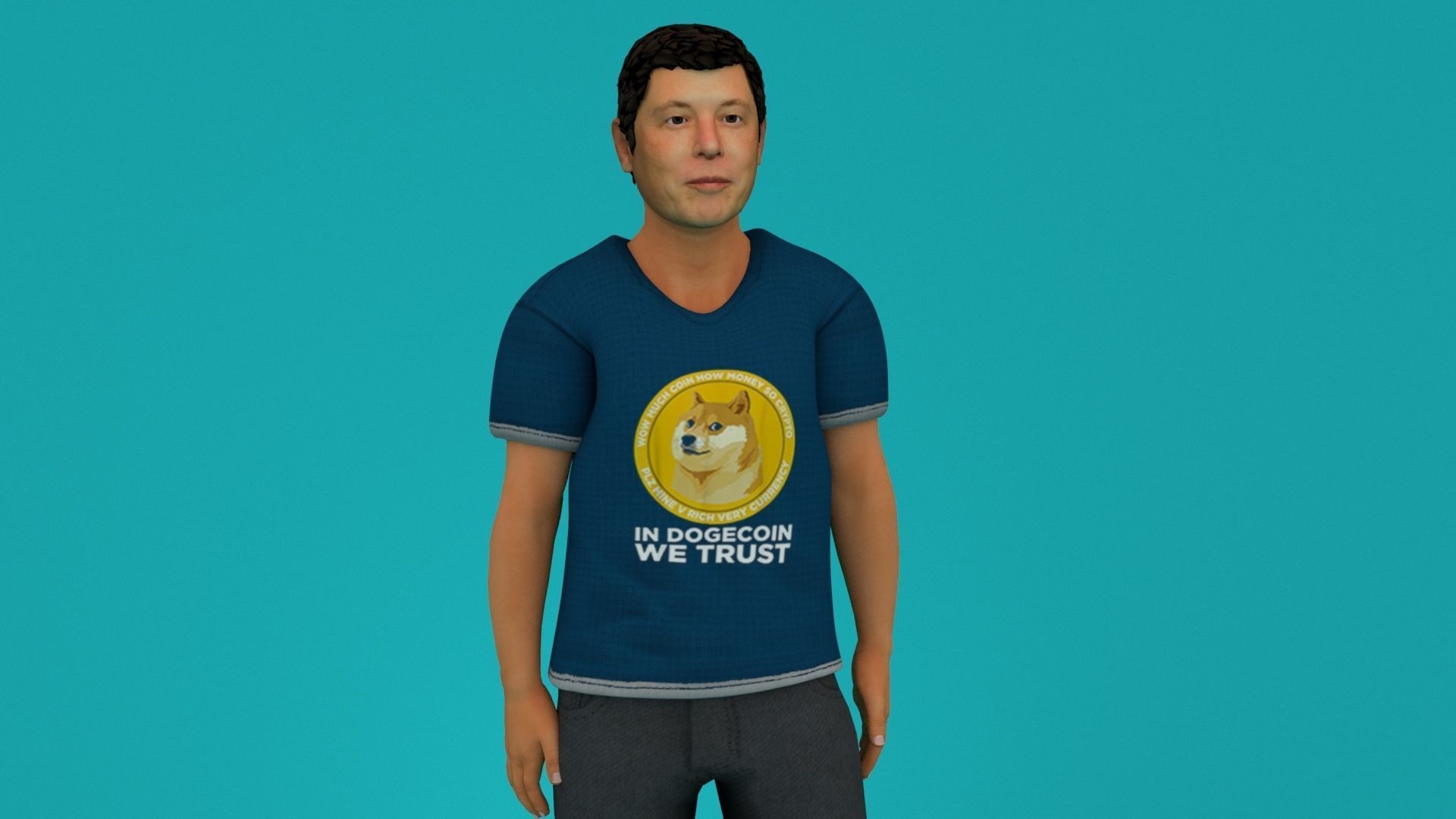 Elon Musk Low-poly 3D model_4