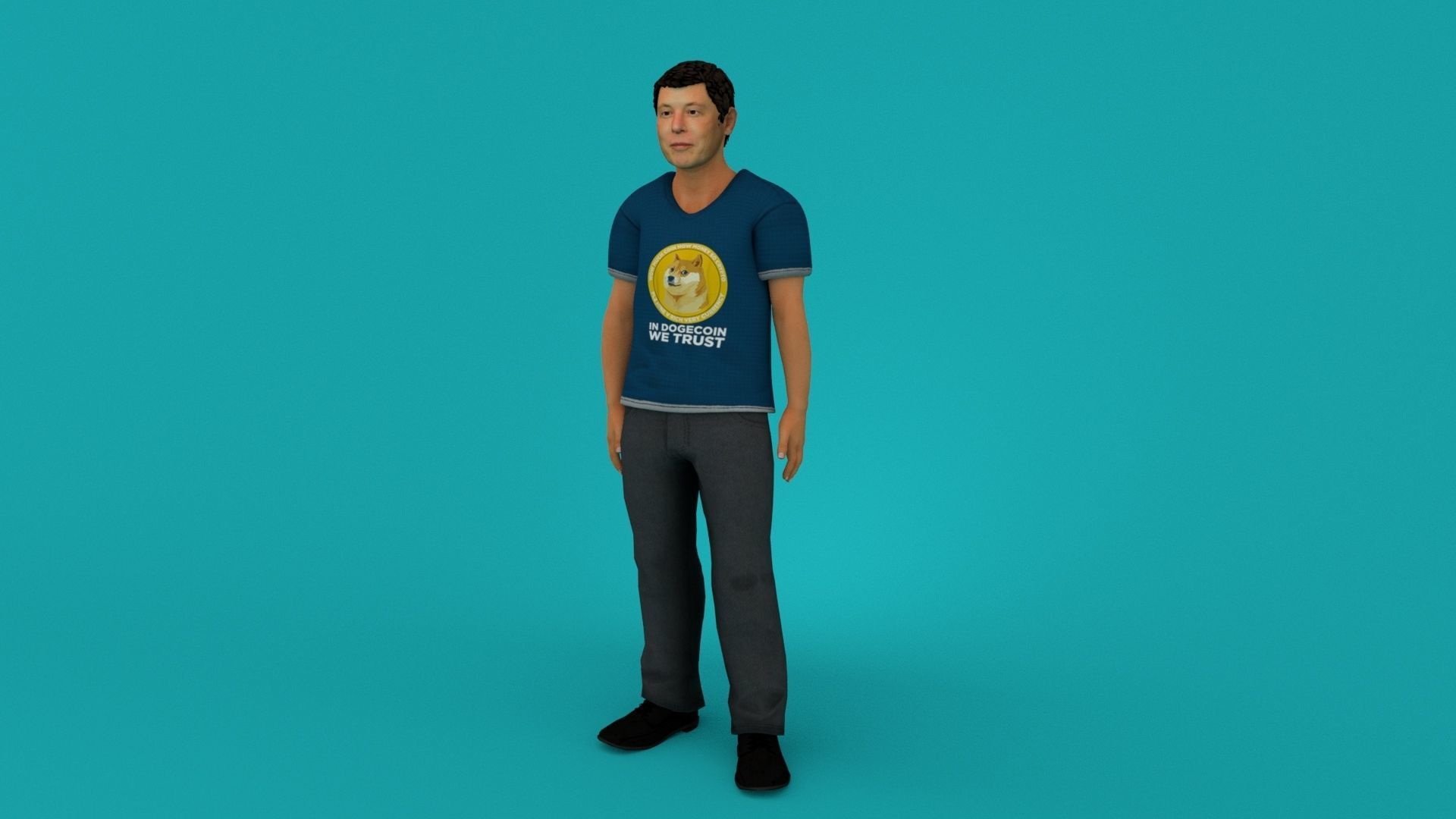 Elon Musk Low-poly 3D model_2