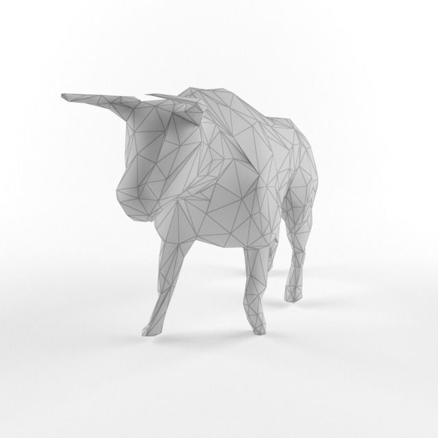 Low Poly Bull Taurus Animal  Low-poly 3D model_5