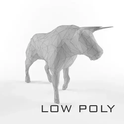 Low Poly Bull Taurus Animal  Low-poly 3D model