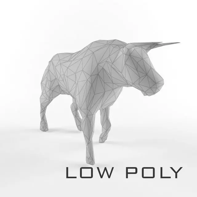 Low Poly Bull Taurus Animal  Low-poly 3D model_0