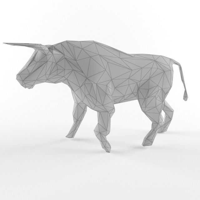 Low Poly Bull Taurus Animal  Low-poly 3D model_2