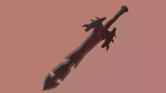 Low poly Demon Sword