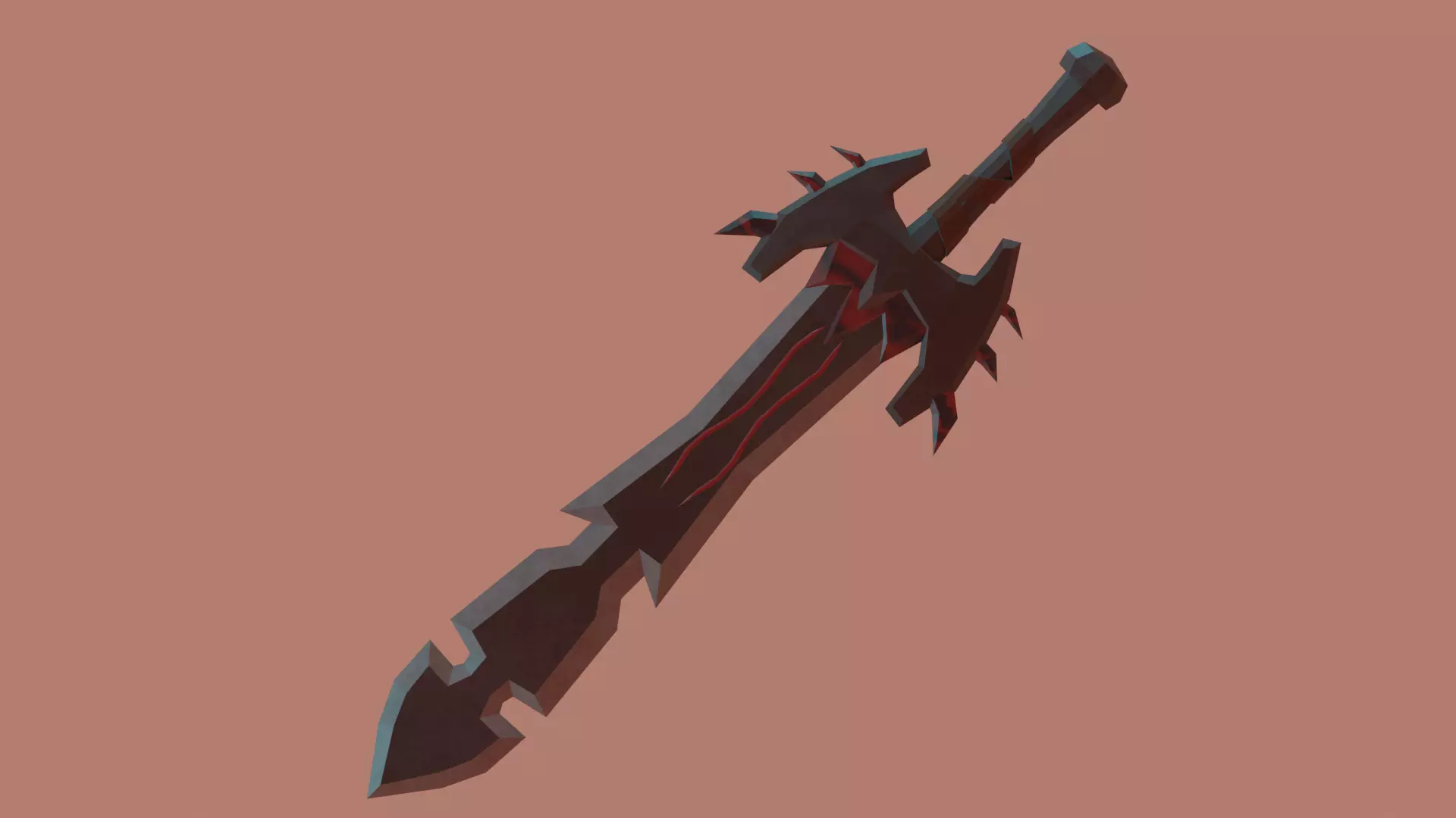 Low poly Demon Sword Free low-poly 3D model