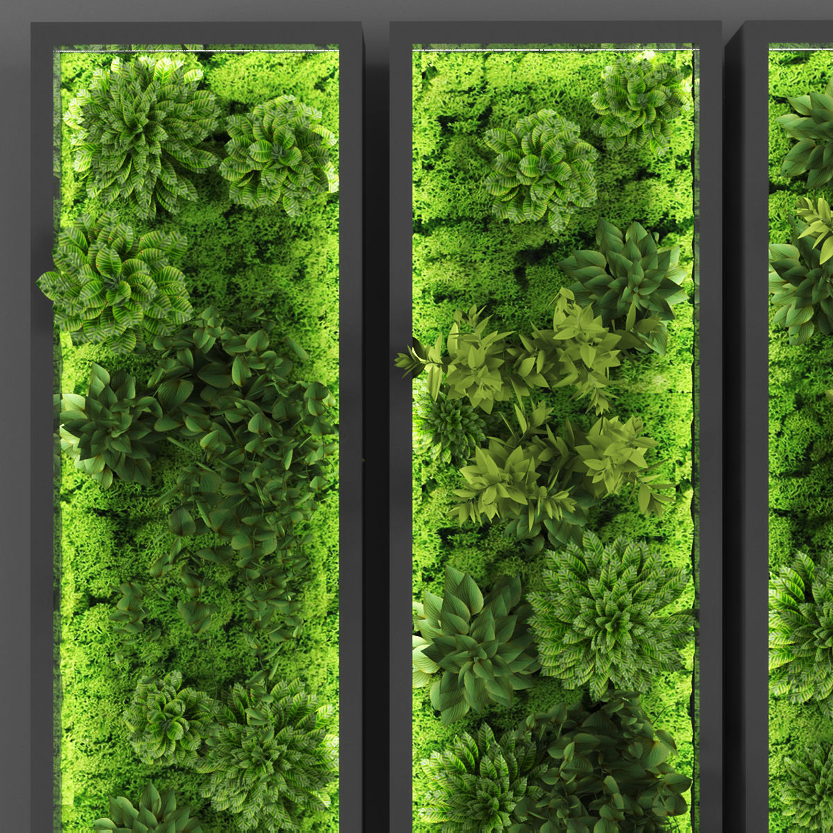 Vertical garden 146 Low-poly 3D model_1