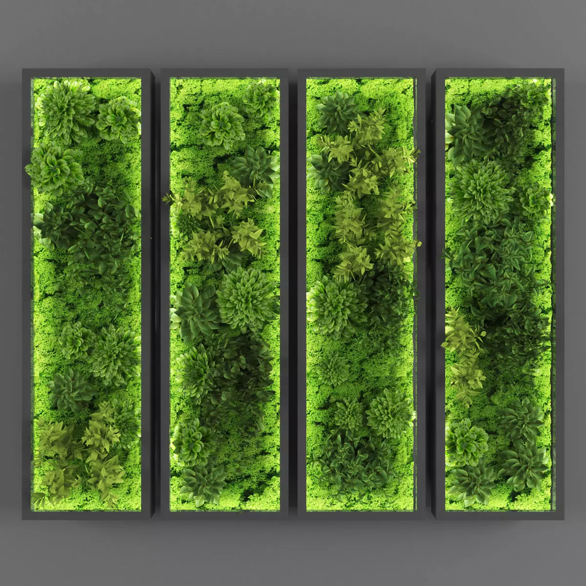 Vertical garden 146 Low-poly 3D model_0
