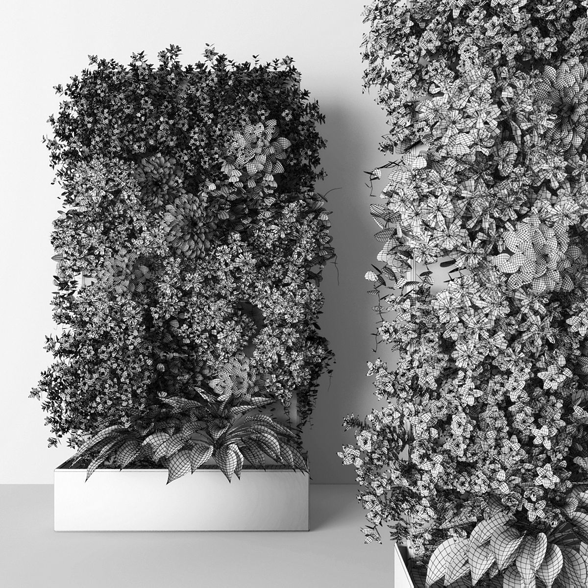 Vertical garden 149 Low-poly 3D model_1